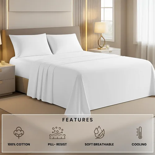 Miniatura 6 de Kotton Culture Juego de Sábanas de 4 Piezas Tamaño Twin - 1000 Hilos 100% Algodón Egipcio Ropa de Cama de Lujo Premium de Hotel - Tejido Satén Suave