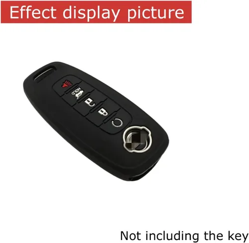 Miniatura 4 de REPROTECTING Funda de goma de silicona para llavero compatible con Nissan Pathfinder Rogue (5 botones, negro/negro)