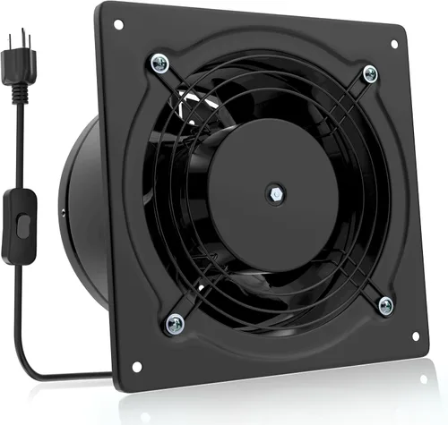 Miniatura 13 de HG Power Ventilador de escape de 6 pulgadas con controlador de velocidad, ventilador de pared de 308 CFM para cocina, baño, extractor de metal