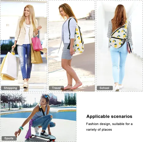 Miniatura 7 de KAMO Mochila Sling Sling Bag Crossbody Daypack Casual Mochila Pecho Bolsa para Mujeres Hombres