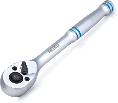 Miniatura 16 de NEIKO 03115A Llave de trinquete de 1/4 pulgada, trinquete reversible de 100 dientes, 3.6 grados, trinquete de liberación rápida de 1/4 de pulgada