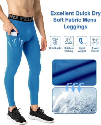 Miniatura 118 de SPVISE Pantalones de compresión para hombre, leggings para deportes, gimnasio, mallas atléticas frescas y secas, capa base para correr, fútbol