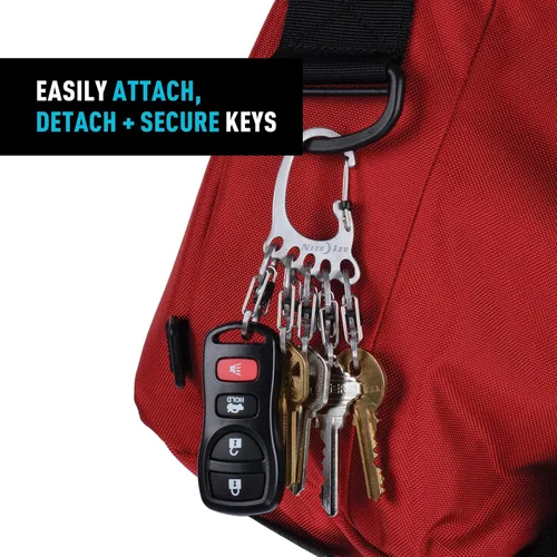 Miniatura 6 de Nite Ize Bigfoot Locker KeyRack - Soporte de acero inoxidable para coche, casa y otras llaves - Mosquetón con S-Biners - Capacidad para 15 llaves a