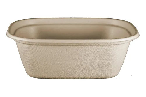 World Centric CT-SC-U3L - Cajas de fibra vegetal sin blanquear 100% compostable con forro de ácido poliláctico (PLA), 48 onzas, 8.8 x 6.8 x 3