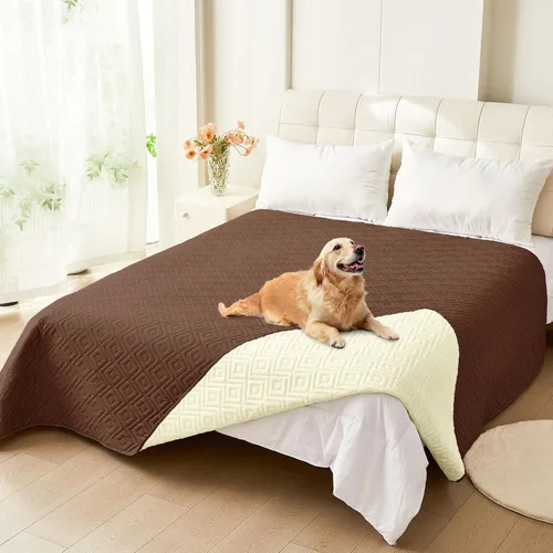 Miniatura 108 de hyha Manta impermeable para perro, manta suave para cama de perro, manta para mascotas, funda de sofá impermeable lavable para perros, fundas Gris