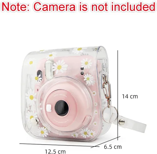 Miniatura 7 de Yitengteng Funda para cámara Fujifilm Instax Mini 11/9/8, cubierta protectora de cámara de PVC ajustable, bolsa transparente con correa