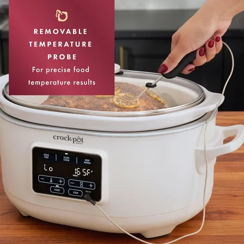 Miniatura 3 de Crock-Pot Olla de cocción lenta programable de 6 cuartos con Sous Vide, leche de avena