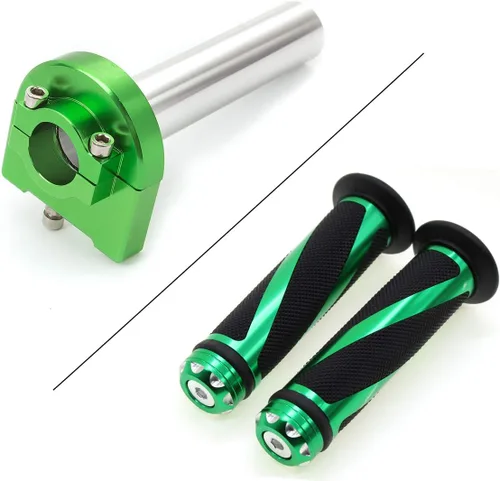 Miniatura 10 de Krace - Agarraderas de mano para motocicleta de 7/8 pulgadas con tubo de acelerador anodizado CNC de giro rápido, control de palanca motorizado