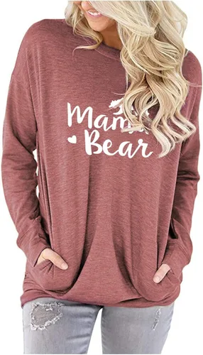 Miniatura 2 de onlypuff - Sudaderas tipo túnica con estampado, sudaderas con bolsillo para mujer
