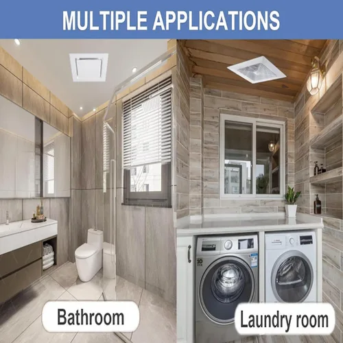 Miniatura 2 de Extractor de baño sin luz, ventilador de ventilación de montaje en techo, extractor de baño 110V, ventilador de baño para cocina 120CFM 1.2Sones