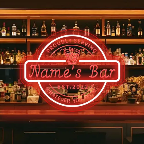 Miniatura 12 de Letreros de neón personalizados para bar y parrilla para decoración de pared, nombre personalizado, fecha, texto, hogar, bar, letrero con luz LED