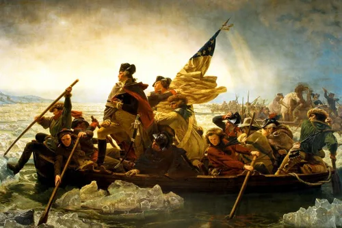 Póster de Washington Crossing The Delaware Emanuel Leutze 1851 - Póster decorativo para pared, 36 x 24 pulgadas
