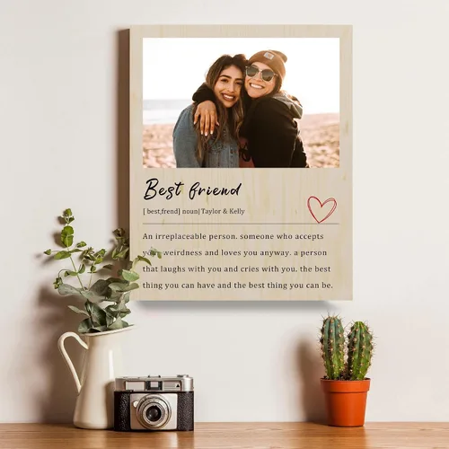 Miniatura 3 de Regalos de cumpleaños de mejor amiga para mujeres, regalos personalizados para mejor amiga hermana, impresiones de madera personalizadas con fotos