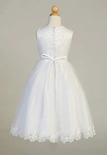 Miniatura 3 de Vestidos de Primera Comunión para Niñas 7-16 Vestido de Santa Comunión Blanco Vestidos de Primera Comunión para Niñas Plus