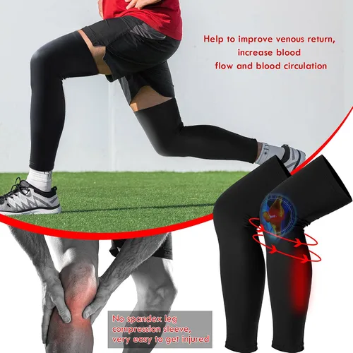 Miniatura 4 de Tatuo Mangas de Compresión para Piernas Manga Larga hasta la Rodilla Protección UV para Hombres y Mujeres Deporte Baloncesto Fútbol Americano