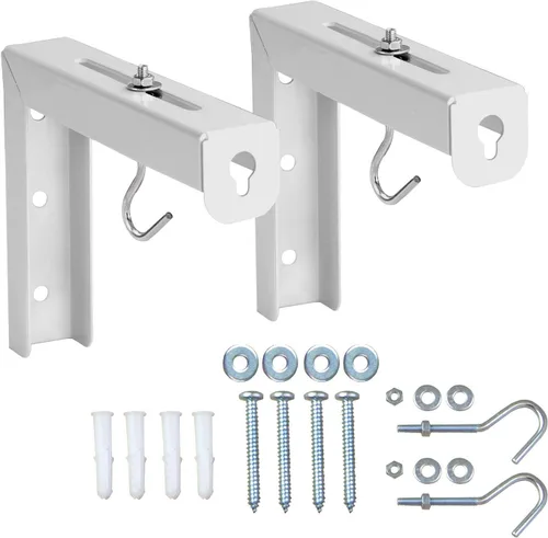 Miniatura 9 de Mount-It! Soportes en L para pantalla de proyector, soporte para colgar en la pared para proyector doméstico y pantallas de películas, ganchos