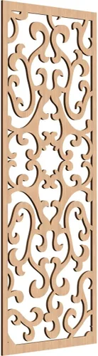 Miniatura 174 de Smithfield Paneles de pared decorativos de madera con calado, 13 3/8 pulgadas de ancho x 34 3/8 pulgadas de alto x 3/8 de alto, roble rojo rojo
