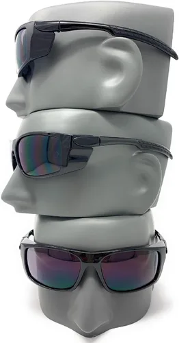 Miniatura 5 de The Tempe - Lentes de sol bifocales unisex para lectura de luz deportiva y envolvente, ANSI Z87.1 Negro brillante con lente ahumada