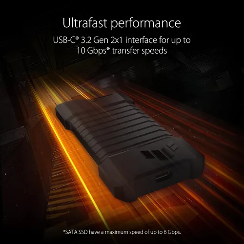 Miniatura 2 de ASUS TUF Gaming A1 - Carcasa externa M.2 NVMe SATA PCIe SSD - USB-C, M.2 Q-Latch para una fácil instalación, resistencia a las caídas, resistencia