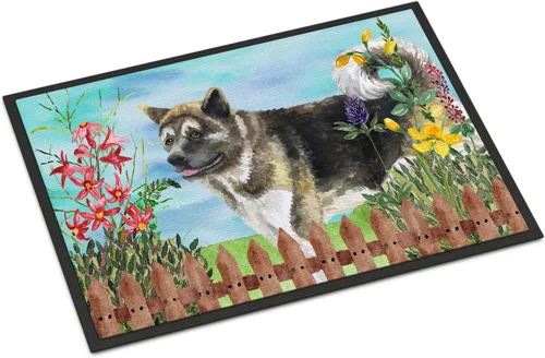 Miniatura 114 de Caroline's Treasures CK1311MAT Cavalier Spaniel Poinsettas - Felpudo de 18 x 27 pulgadas, tapete para puerta delantera, interior y exterior