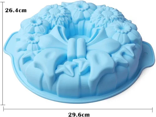 Miniatura 6 de FantasyDay Molde de silicona para tartas de flores de 11.5 pulgadas, para tartas de fiesta, postre, pastel, pan, tarta, tarta, flan y más #3