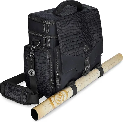 Miniatura 13 de ENHANCE Bolsa de viaje para DND Edición Coleccionista, bolsa compatible con Dungeons and Dragons, soporte para alfombrilla de batalla, bolsillos