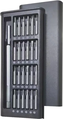 Juego de destornilladores de precisión, destornillador magnético 24 en 1, mini juego de destornilladores con 24 puntas de acero S2, kit de