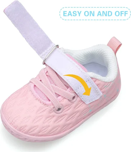 Miniatura 3 de FEETCITY Zapatillas de bebé para niños y niñas, zapatos de primera caminata, zapatos de cuna para recién nacidos, zapatos de meter