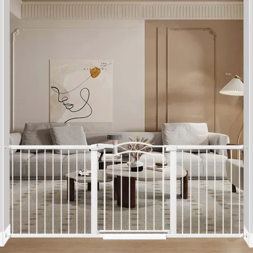 Miniatura 17 de Fairy Baby Puerta de bebé extra ancha de 29.5 a 40.5 pulgadas, puerta de seguridad infantil de metal para niños o mascotas, puertas largas