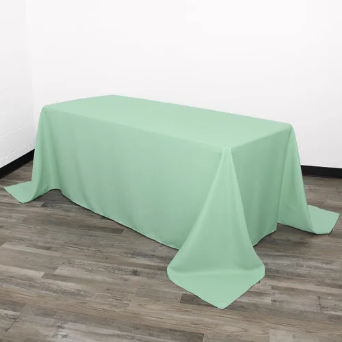 Miniatura 28 de Your Chair Covers - Mantel rectangular de poliéster de 90 x 132 pulgadas, color morado, mantel de boda sin costuras de alta calidad para mesas
