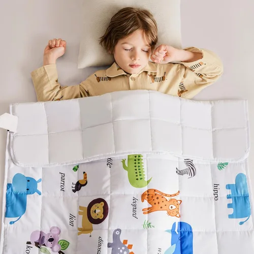 Miniatura 38 de Topcee - Manta con peso para adultos (15 libras, 48 x 72 pulgadas), manta de enfriamiento pesada de tamaño individual, suave y transpirable