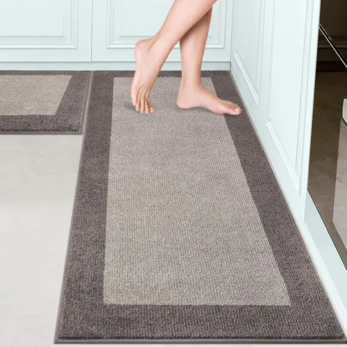 Miniatura 58 de Indoor Door Mat 20" x 32", Washable Kitchen Rug, Non Slip Entryway Rug for Floor, Absorbent Entrance Throw Rug for Laundry, Bathroom, Door