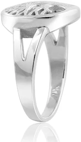 Miniatura 2 de Mimi - Anillo de plata de ley 925 con árbol de la vida, tamaño 5, 6, 7, 8, 9, 10, 11, 12