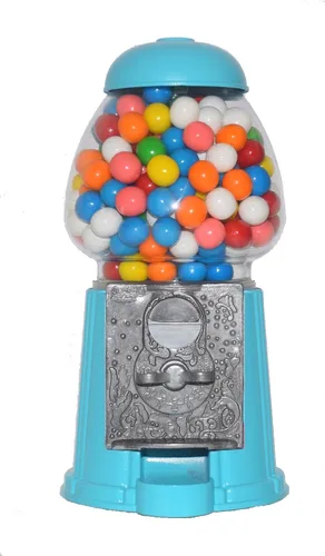 Miniatura 8 de Máquina clásica de chicle/dispensador de dulces, 9 pulgadas - negro