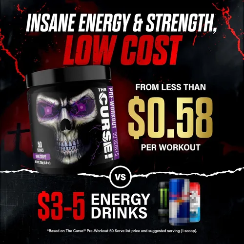 Miniatura 5 de JNX SPORTS The Curse! Polvo de preentrenamiento con sabor a sandía con creatina, preentrenamiento de energía extrema para hombres y mujeres, 30