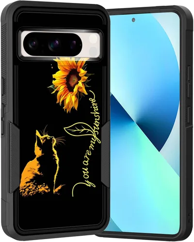 Miniatura 156 de Funda para Pixel 6A, Híbrida de Doble Capa de Servicio Pesado Resistente a Prueba de Golpes PC Duro + Funda Protectora de Silicona Suave para Google