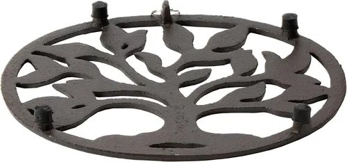 Miniatura 3 de GASARÉ, Salvamanteles de hierro fundido para platos calientes, ollas y sartenes, salvamanteles de metal, diseño de raíces de árbol, tapas de patas