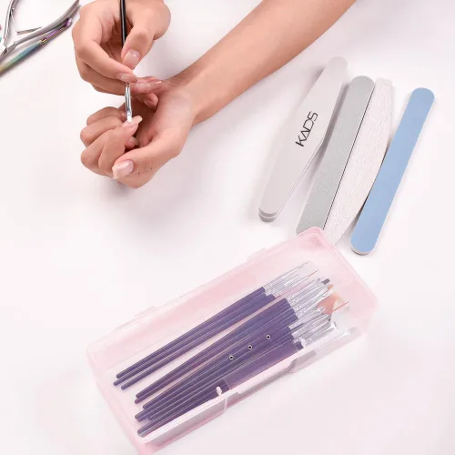 Miniatura 8 de Caja de almacenamiento transparente para equipo de arte de uñas, herramienta de manicura, organizador de herramienta de pedicura, caja de plástico