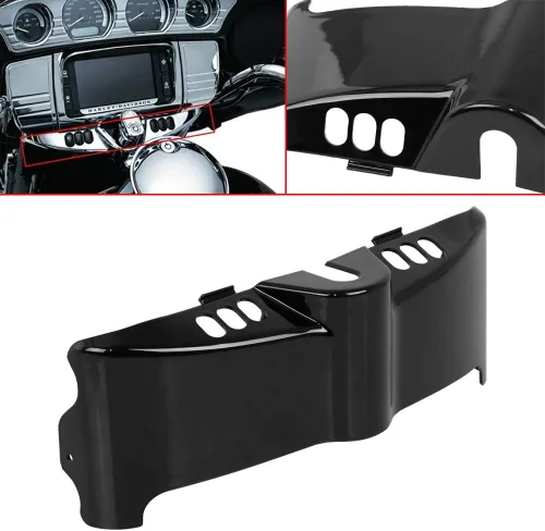 Miniatura 4 de Cubierta negra para salpicadero del panel del interruptor de la tapa del carenado interior de la motocicleta para Harley Touring Electra Street