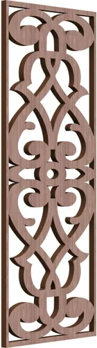 Miniatura 106 de 9 3/8"W x 24 3/8"H x 1/4"T Bellaire Decorativos Paneles de pared de madera calado, abedul