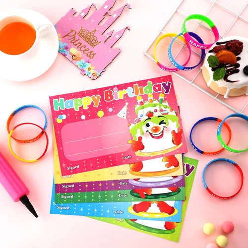 Miniatura 6 de Eaasty 60 piezas de marquesina You're a Star Student Certificados preescolar Tarjeta de premio Super Star Happy Birthday Pulsera de reconocimiento