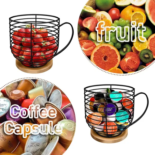 Miniatura 7 de BYTEAIDREX Soportes para cápsulas de café para mostrador - Soportes para cápsulas K para mostrador - Organizador de almacenamiento de cápsulas