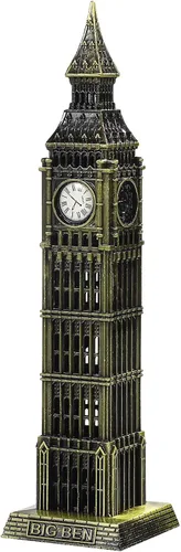 Beavorty Big Ben Modelo Londres - Adorno de construcción de 7.08 pulgadas, escultura arquitectónica de metal para el hogar, boda, reunión familiar,