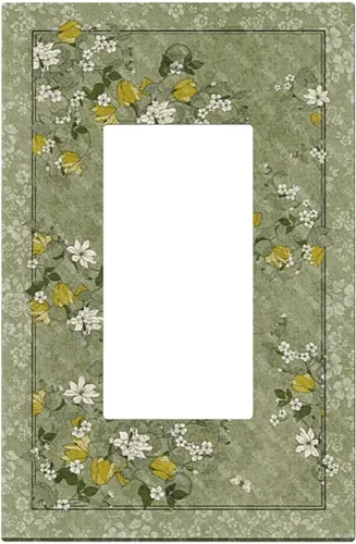 Miniatura 72 de Decorative Outlet Covers Blue Background White Cat Daisy Floral 2-Gang 1-Gang Wall Plate Single Toggle/Rocker Farmhouse Style Light Switch Covers