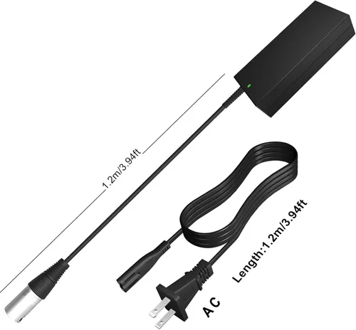 Miniatura 6 de Futurebatt Cargador de batería de bicicleta eléctrica Salida 42v 2a con conector XLR de 3 pines macho para 36 V Ebike adaptador de batería Cable