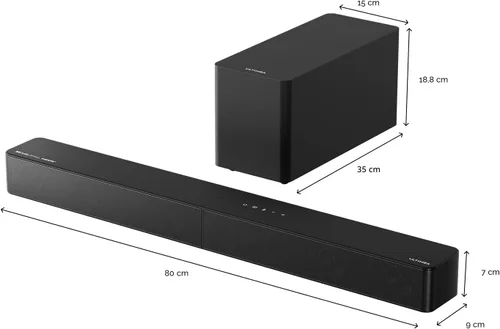 Miniatura 9 de ULTIMEA Barra de sonido envolvente de 5.1 canales con subwoofer, Dolby Atmos, VoiceMX, BassMX, APP, barra de sonido de 300 W para Smart TV, sistema