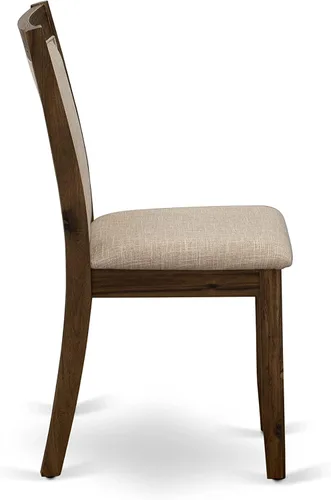 Miniatura 10 de East West Furniture F2MZ5-N04 - Juego de muebles de comedor de 5 piezas, incluye una mesa de comedor redonda con pedestal y 4 sillas tapizadas