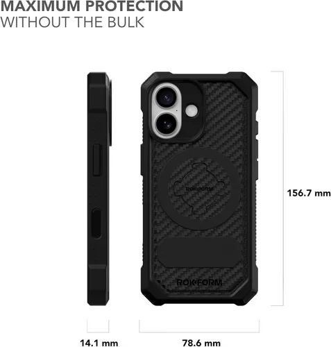 Miniatura 5 de Rokform Funda rígida compatible con iPhone 17, cubierta magnética (Negro)