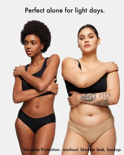 Miniatura 5 de Ropa Interior Bikini Sin Costuras LEAKPROOF2.0 para Mujeres Bragas de Período que Sostienen 6 Tampones Ropa Interior a Prueba de Fugas, beige