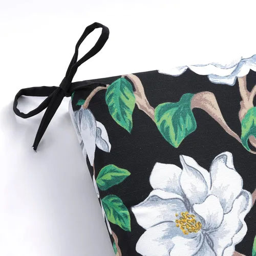 Miniatura 4 de Pillow Perfect Cojín cuadrado para silla esquinera de 1 pieza con respaldo sólido para interiores y exteriores, con lazos, asiento profundo